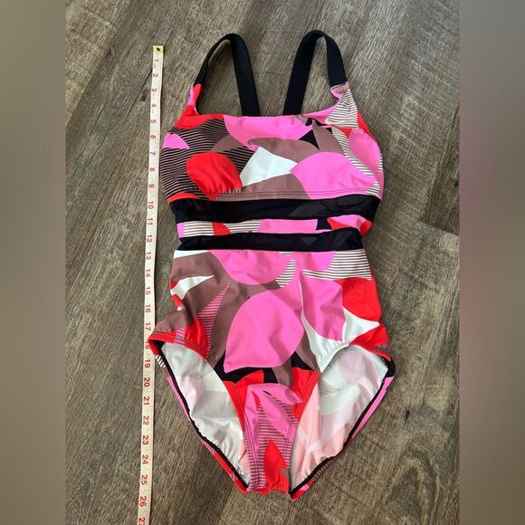 Nike Women's Jungle Floral V-Back One Piece Swimsuit- Size Medium - Picture 8 of 10